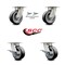 Service Caster 5 Inch Kingpinless Rubber on Aluminum Wheel Caster Swivel Locks 2 Brakes, 2PK SCC-KP30S520-RAR-BSL-2-SLB-2 - alternate 6